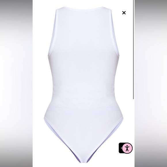 NWT Pretty Little Thing Space Jam Printed Racer Bodysuit - Picture 4 of 10